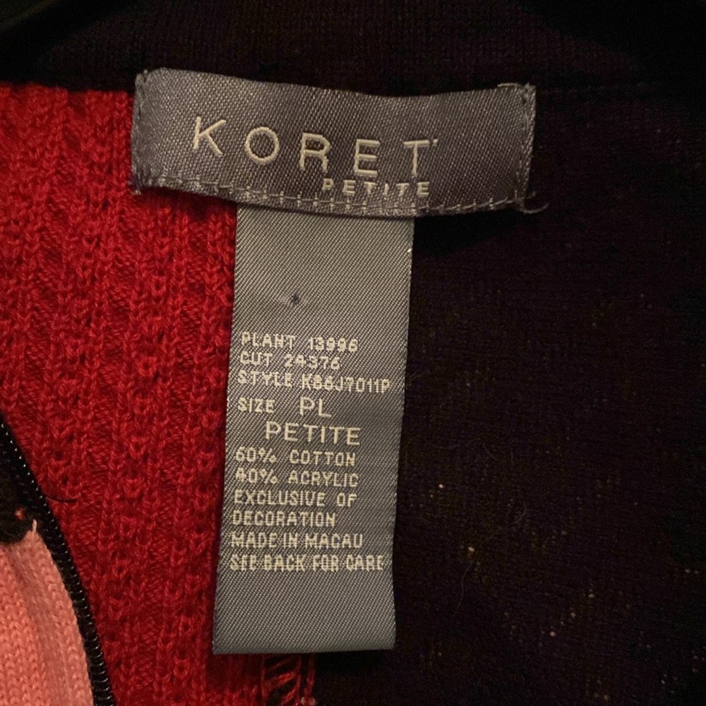 Koret Patchwork Quarter Zip Sweater - image 5